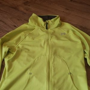 Under Armour  neon green zip up.